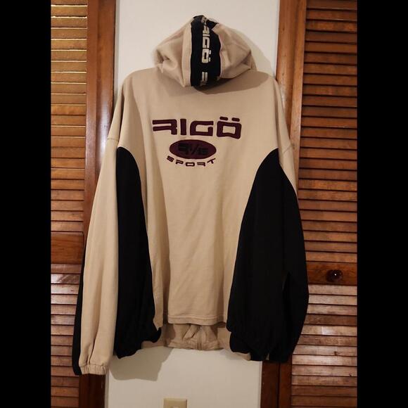 Vintage Rigo R1/15 Mens Hoodie Rare Y2K Full Zip 3XLT  Streetwear Hip Hop Jacket - Picture 7 of 9